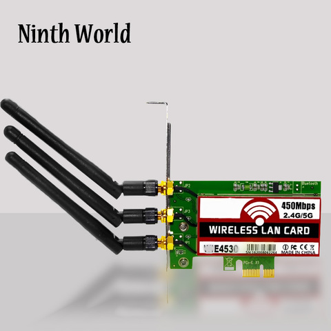 802.11 B/g/n 450Mbps Wireless WiFi  PCI-Express Adapter Desktop Card For Intel 5300 Compatible Slot PCI-E X1/X4/X8/X16 ► Photo 1/6