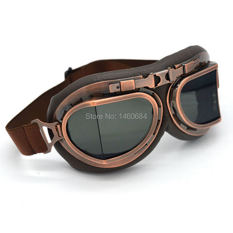 Evomosa Vintage WWII Pilot Flying Goggles Outdoor Sports Goggle Glasses for Motocross Motorcycle Dirt Bike ATV ktm ► Photo 1/6