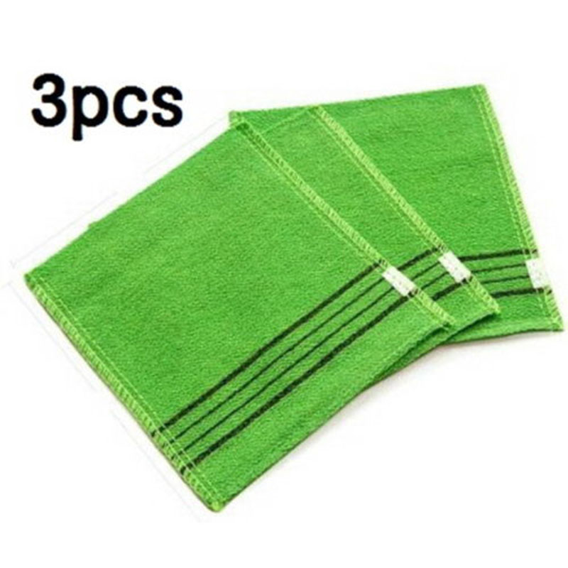 5pcs Korean Exfoliating Bath Body Washcloth Shower Wash Cloths Dead Skin Clean Wash Towel Tool Green bathroom serviette de plage ► Photo 1/6