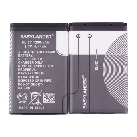 BL-5C BL5C BL 5C 3.7V 1020mAh Lithium Rechargeable Phone Battery For Nokia  1100 1110 1200 1208 1280 1600 2600 2700 3100 5130 N70