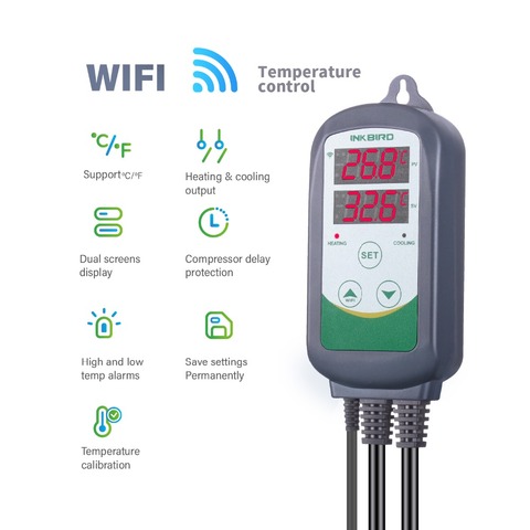 Inkbird ITC-308 WIFI Digital Temperature Controller Temperature Regulator Thermostat Working Heating Cooling Device Smart Home ► Photo 1/6
