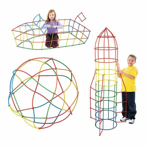 100/200/300 PCS 4D DIY Plastic Straw Building Blocks Toy Set Creative Assembly Constructor Engineer Educational Toys Kids Gift ► Photo 1/6