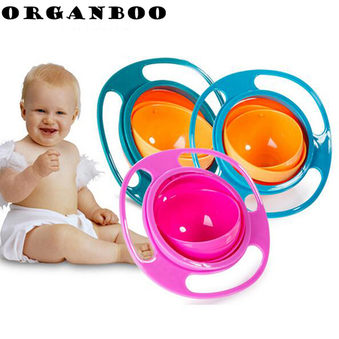 ORGANBOO 1PC Creative Dinnerware Design 360 Rotational Inverted Plate Kid Toys Dishes Child Tableware Non Spill Food Plate ► Photo 1/6