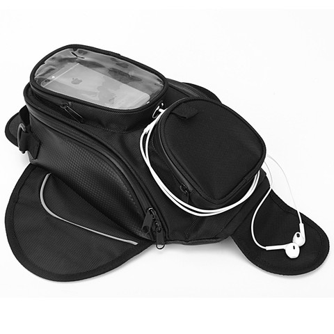 New Waterproof Motor Tank Bag Black Oil Fuel Tank Bag Magnetic Motorbike Saddle Bag Single Shoulder Bag Motorcycle Backpack ► Photo 1/6