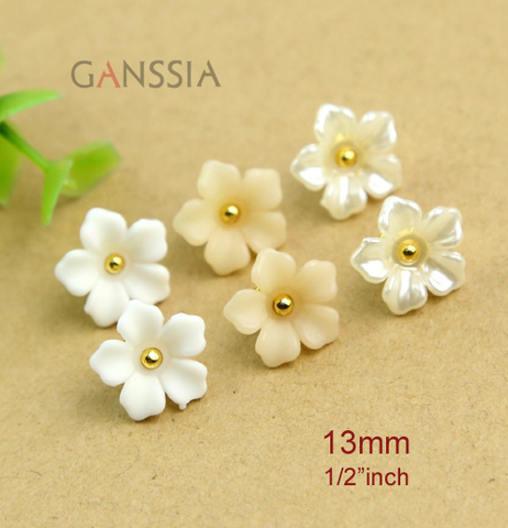 20pcs/lot Size:13mm Pretty flower 3 colors buttons Rhinestone buttons for shirt Scrapbooking accessories Plastic button(SS-66) ► Photo 1/1