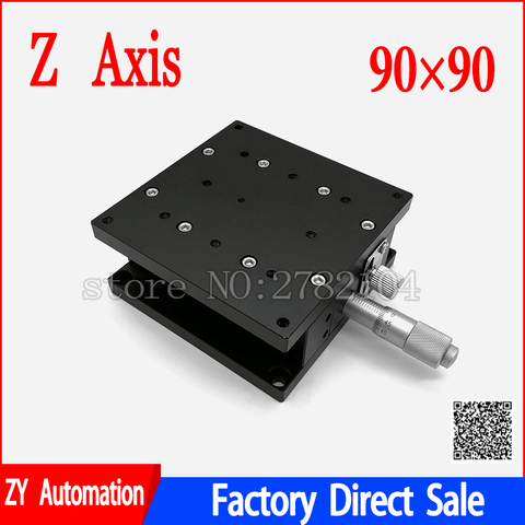 Z axis 90*90mm Displacement Lift Stage Manual fine tuning platform Cross rail Sliding Table 90*90mm LZ90 Z90 ► Photo 1/5
