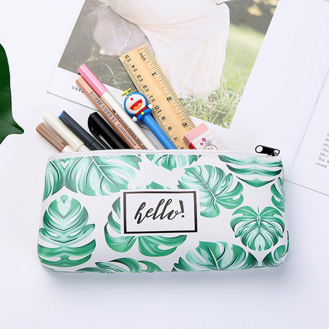 Tropical Green Plants Pencil Case Pen Pouch Bag Office Student Stationery  Bag Case - Price history & Review, AliExpress Seller - Gimue Stationery  Store