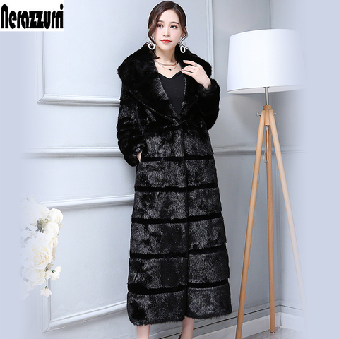 Faux Fur Coat Women, Plus Size Black Mink Coat