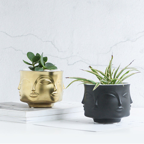 Man Face flower vase home decoration accessories modern ceramic vase for Flowers Pot planters ► Photo 1/6