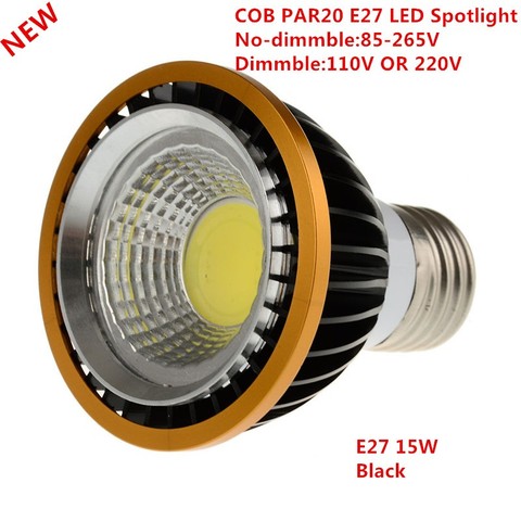 Newest 15WCOB dimmable PAR20 LED Spot Bulb Lamp Light E27 GU10 Warm White/Cool White/Pure White Led Spotlight Downlight Lighting ► Photo 1/6