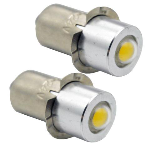 Wholeslae 2pcs/lot Pure White 1 Watt White 6000k 3000K PR LED Upgrade bulb 3~18Volt for Maglite and other D & C cell torches ► Photo 1/6