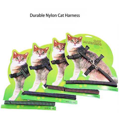 Nylon Cat Harness Leash Collar For Pet Cats Adjustable Pet Traction Harness Belt Cat Kitten Halter Collar ► Photo 1/1