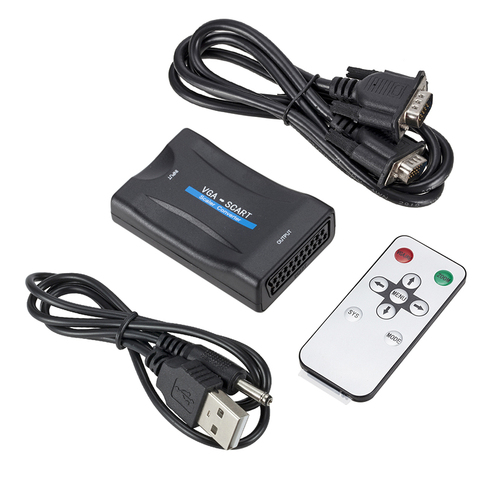 Scart / HDMI 1080p AV Adapter with USB Cable