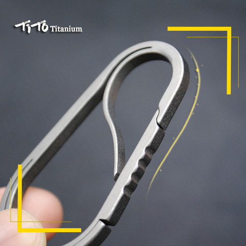 TiTo Titanium alloy Fast Hang Tools Key Holder Sport Outdoor Carabiner Keychain titanium alloy key ring Travel kits one piece ► Photo 1/6