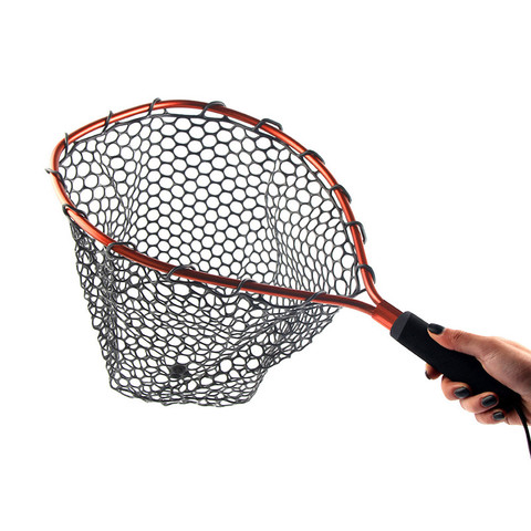 4 Colors 35 cm Portable Handheld Fishing Dip Net Rubber Landing Nets with Elastic Rope and Buckle ► Photo 1/6
