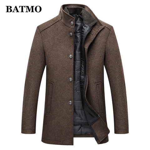 BATMO 2022 new arrival autumn&winter high quality wool thicked trench coat men,men's wool jackets ,plus-size M-XXXL AL 01 ► Photo 1/6