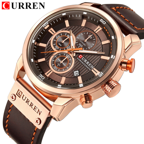 CURREN Luxury Brand Men Military Sport Watches Men's Quartz Clock Leather Strap Waterproof Date Wristwatch Reloj Hombre ► Photo 1/6