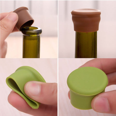 New Food Grade Durable Flexible Silicone Leak Free Wine Champagne Bottle Stopper Bottle Sealers Beverage Closures Bar Tools ► Photo 1/4