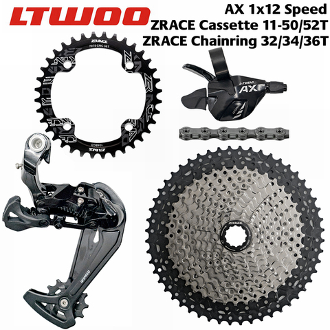 LTWOO AX12 12 Speed Trigger Shifter + Rear Derailleur 12s + ZRACE Cassette 52T / Chainrings + SUMC S11 Chain, PCR BEYOND EAGLE ► Photo 1/6