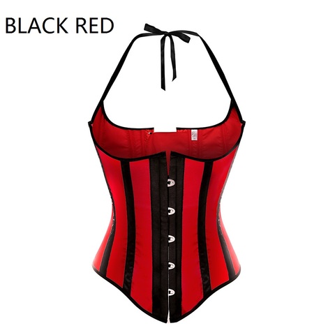 Caudatus Sexy Black and Red Corsets And Bustiers Stripe Underbust Corset Bustier Basque Corsets korsett for Women Sexy Lingerie ► Photo 1/3