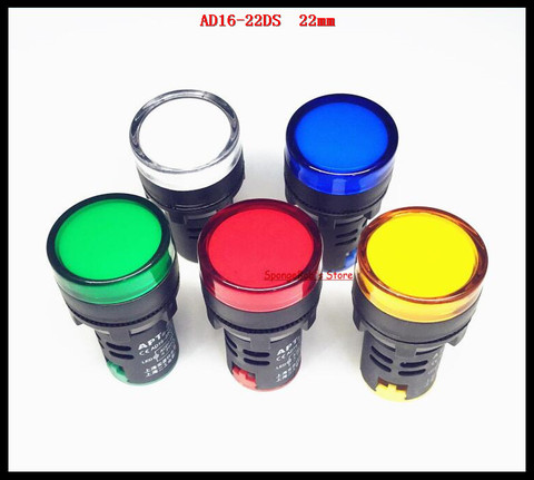 10-20 pcs/Lot AD16-22D/S 22mm Mixed Color AC/DC 12V,24V,36V,110V, AC220V LED Power Indicator Signal Light Pilot Lamp ► Photo 1/5
