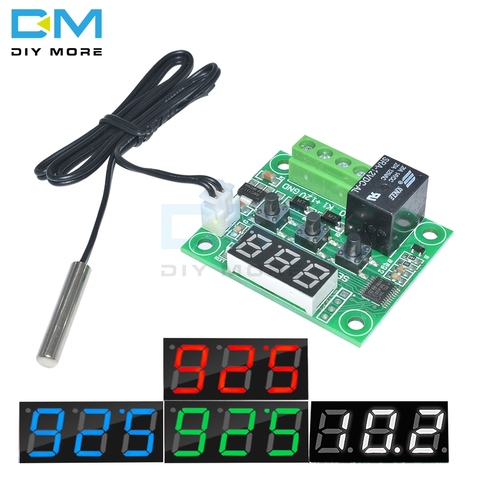 W1209 DC 12V Red Blue Green White LED Digital Thermostat Temperature Control Thermometer Switch Module + NTC Sensor ► Photo 1/6
