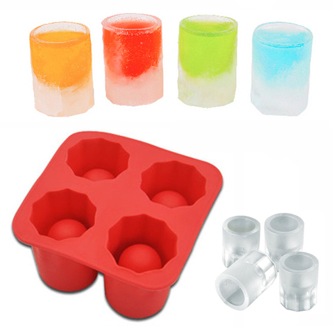 Hot New  Bar Party Drink Ice Tray Cool Shape Ice Cube Freeze Mold Ice Maker Mould You can eat a cup 4-Cup Ice mold cup ► Photo 1/6