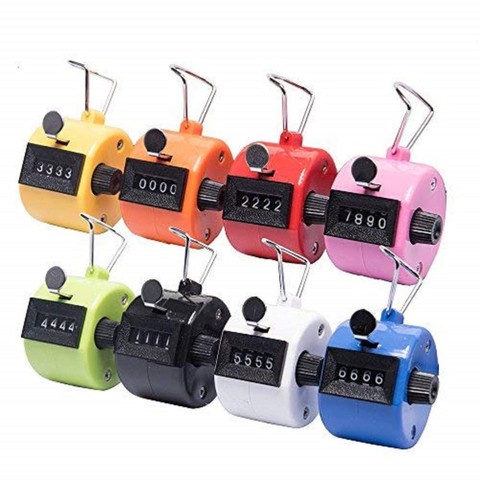Clicker 4 Digit Number Counters Plastic Shell Hand Finger Display Manual Counting Tally Clicker Timer Soccer Golf Counter ► Photo 1/6