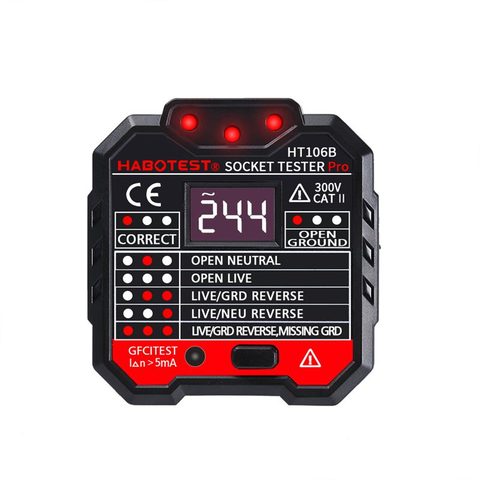 Electroscope Socket Tester Outlet Tester Automatic Electric Circuit Polarity Phase Voltage Detector Wall Plug Breaker Finder ► Photo 1/6