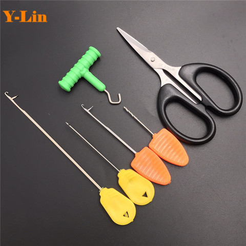 6pcs Carp fishing tools Baiting Needles Boilie Bait Drill Scissors Knot Puller splicing needle Accessories of carp fishing ► Photo 1/6