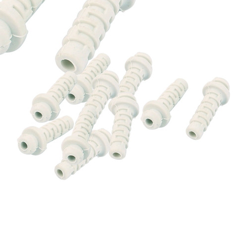 UXCELL 10pcs 3mm Inner Dia Rubber Strain Relief Cord Boot Protector Cable Sleeve White for Aviation Plug Power Tool ► Photo 1/3