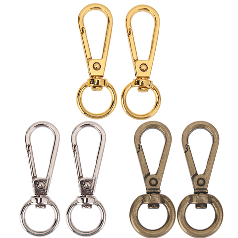 4pcs Vintage Metal Ring Carabiner for Luggage Bags Dog Buckle Snap Hook Bag Hanger Clasp DIY Sewing Tool Accessories ► Photo 1/6