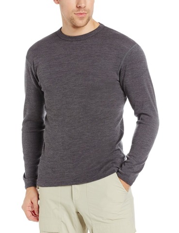 Male Pure 100% New Merino Wool Men's Midweight Crew Long Sleeves Warm Winter Breathable Clothing Cardigan Thermal Underwear Tops ► Photo 1/5