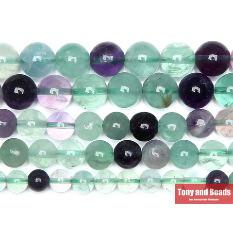 Free Shipping Natural Stone Green Fluorite Round Loose Beads 15