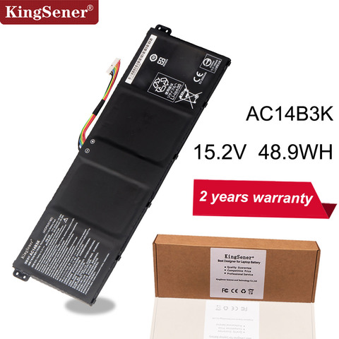 KingSener AC14B3K Laptop Battery For Acer Aspire R5-571T R5-571TG S14 CB3-511 Swift 3 3S F314-51 R 11 R3-131T S14 15.2V 3220mAh ► Photo 1/5