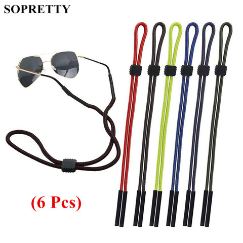( 6 Pcs ) Solid Adjustable Eyewear Retainer , Sunglasses Holder Strap , Retainer for Reading Glasses and Myopia Glasses - C013 ► Photo 1/6