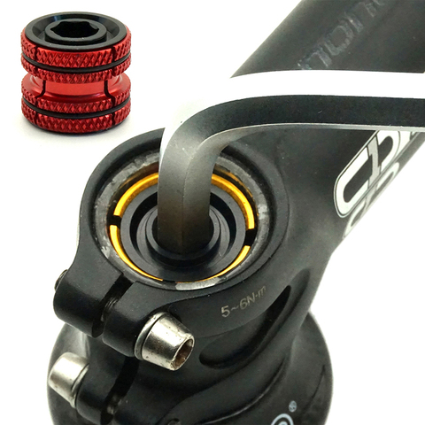 Bicycle Headsets Swell Hanging Ultra-light aluminum alloy anode CNC 10G Carbon fiber front fork head bowl screw Screw nut ► Photo 1/6