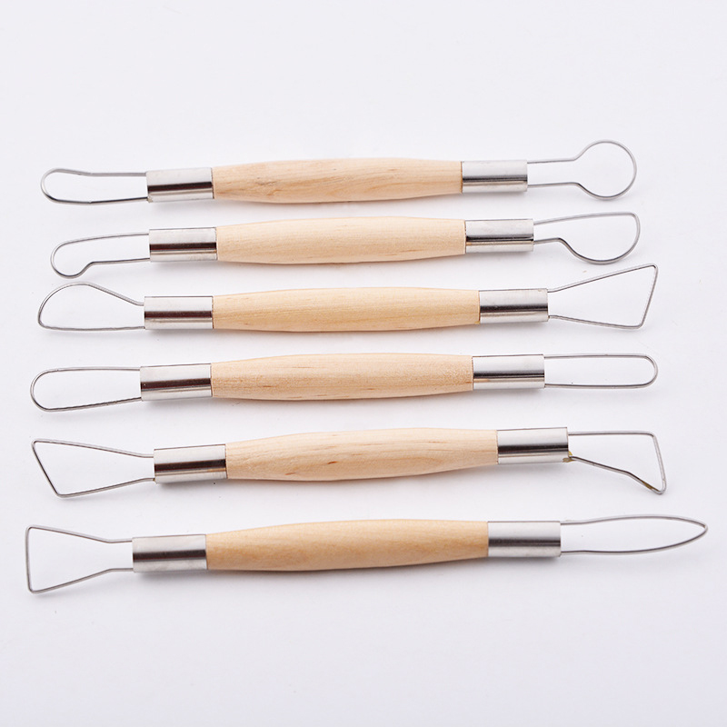 6 PCS/Set Pottery Ceramics Tools Polymer Clay Modeling Tools Wax Carving  Sculpt Tool - AliExpress