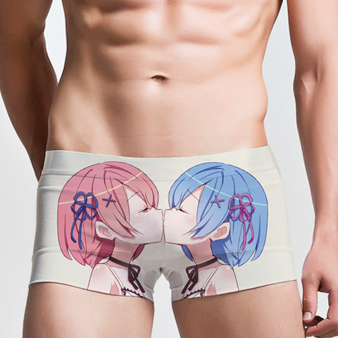 New Re zero kara hajimeru isekai seikatsu Ram Rem Anime Underwear Men's UnderPants Cartoon Gift free shipping ► Photo 1/3