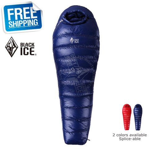 Black ice Upgrade G1300 Blue/Red Mummy Splicing Single 75x195cm/80x205cm Ultra Light Waterproof Goose Down Winter  Sleeping Bag ► Photo 1/6