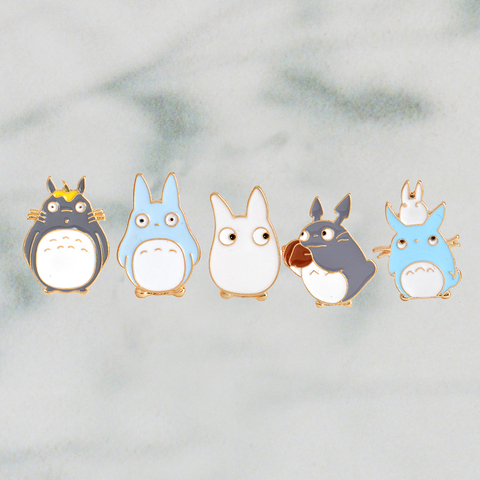 5pcs/set Japanese Anime Miyazaki Hayao Kawaii Cartoon My Neighbor Totoro Brooches Pins Girl Jeans Bag Decoration For Friend ► Photo 1/6