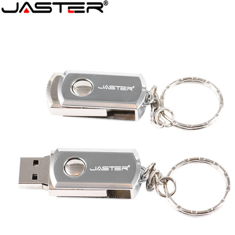JASTER USB 2.0 memory stick 4GB флешка 8GB 16GB pendrive 128GB usb flash drive high speed pen drive ratating USB stick key ring ► Photo 1/6