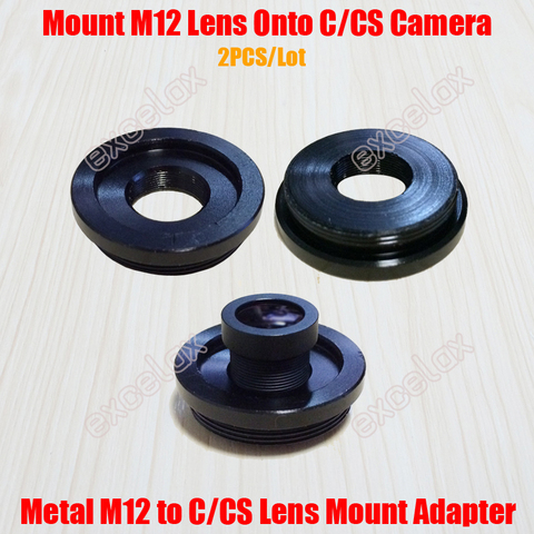 2PCS/Lot Metal M12/C M12/CS Lens Mount Adaptor Zinc Alloy M12 to C CS Mount Adapter Converter Ring for Security CCTV Camera ► Photo 1/6