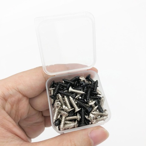 60 pieces Guitar Screws with Plastic Storage Box for Electric Pickguard Back Plate Mount DIY Luthier Tool 12 * 3 mm ► Photo 1/6