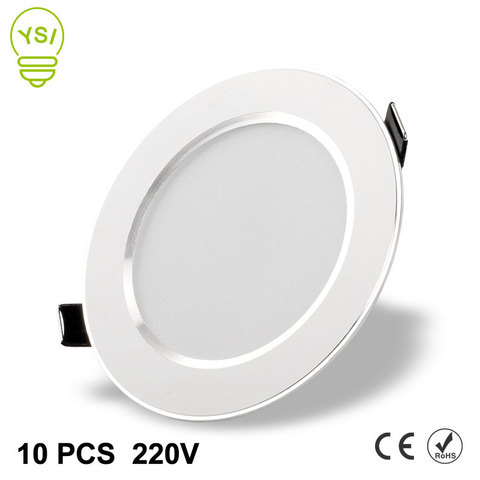 10Pcs Led Downlight 220V 240V 3W 5W 7W 9W 12W 15W LED Ceiling Round Recessed Lamp LED Spot Light For Bathroom Kitchen ► Photo 1/6