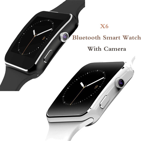 X6 Bluetooth Smart Watch With Camera For Men Women Sport Bracelet Touch Screen Support SIM TF Card Wristband For Mobile Phone ► Photo 1/6