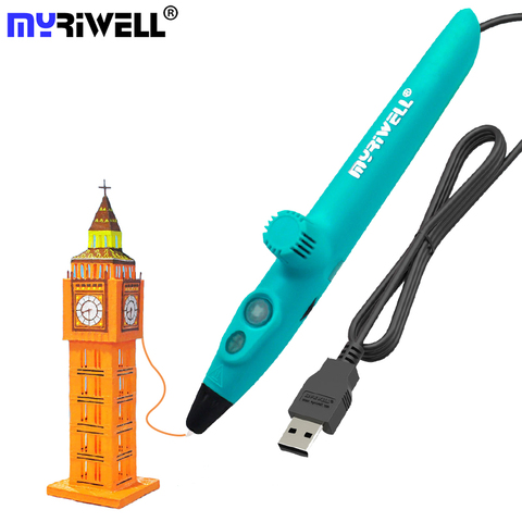 2022 New Myriwell 3D Printing Pens RP-200A USB Low Temperature 3D Doodle Pen with PCL material safe for Kids Drawing Gifts ► Photo 1/6