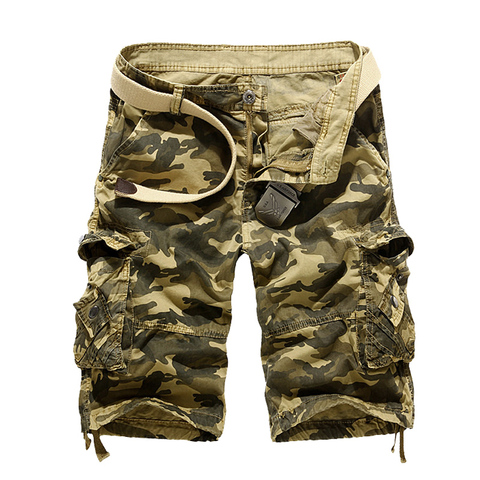 Camouflage Loose Cargo Shorts Men 2022 Summer Military Camo Short Pants Homme Cargo Shorts US size ► Photo 1/6