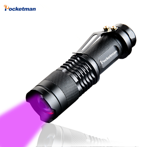 High quality LED UV Flashlight SK68 Purple Violet Light UV torch 395nm Lamp free shipping ► Photo 1/6