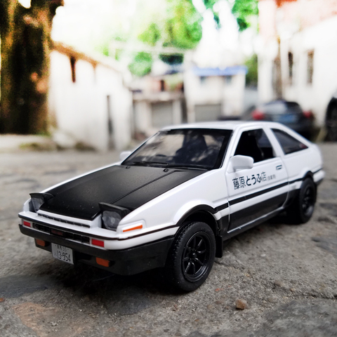 Initial D AE86 Alloy Metal Diecast Cars Model Inital Toy Car Vehicles RX7 Pull Back 1:28 Light For Children Boy Toys ► Photo 1/6